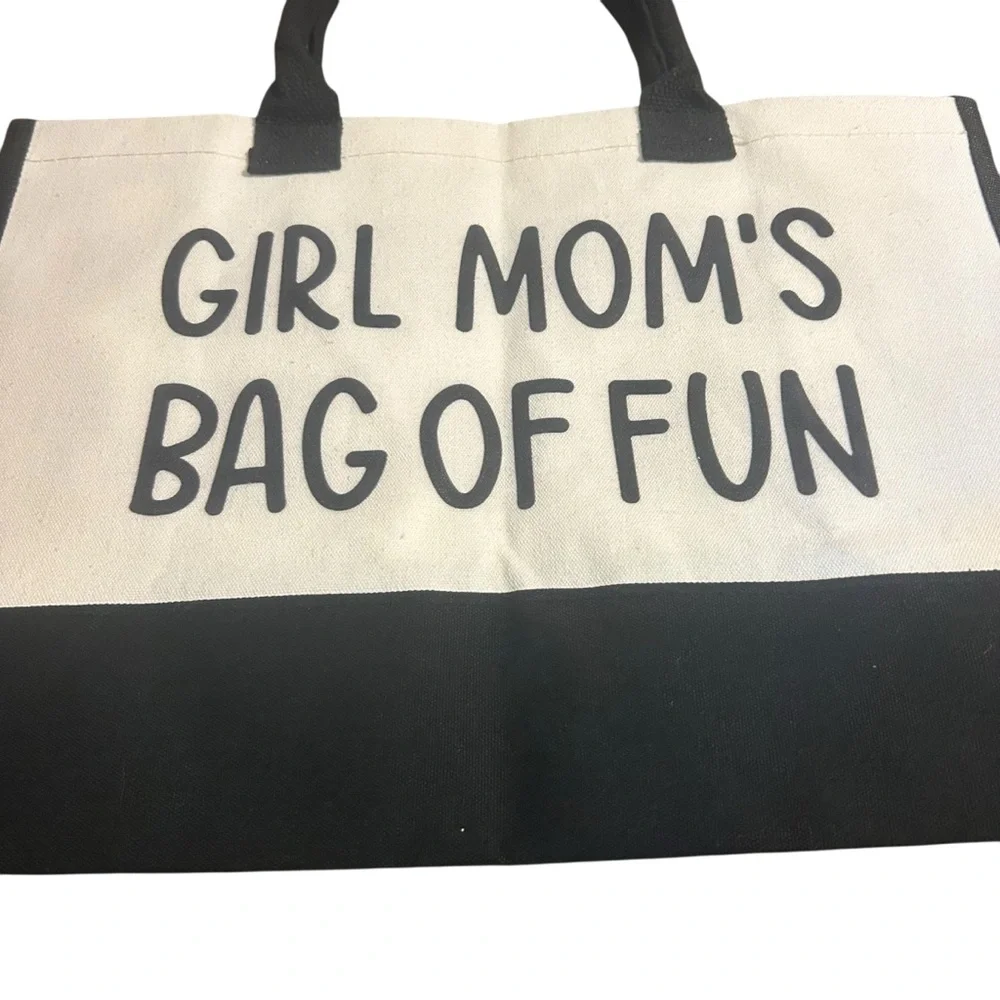 Girl‎ Mom's Bag of Fun Tote Bag Canvas Travel Beach Grocery Shoulder Bag